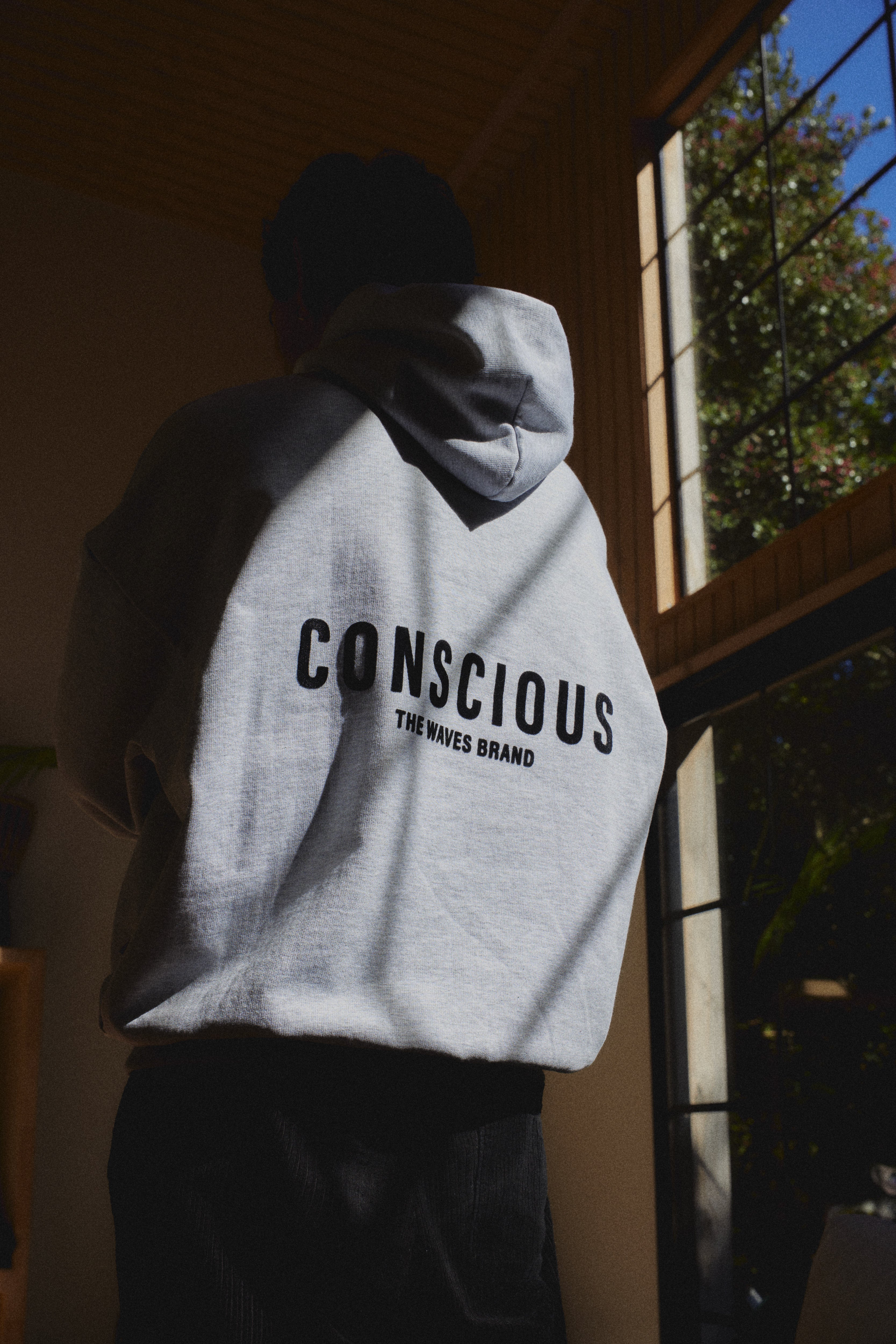 HOODIE BRAND STONE GRAY