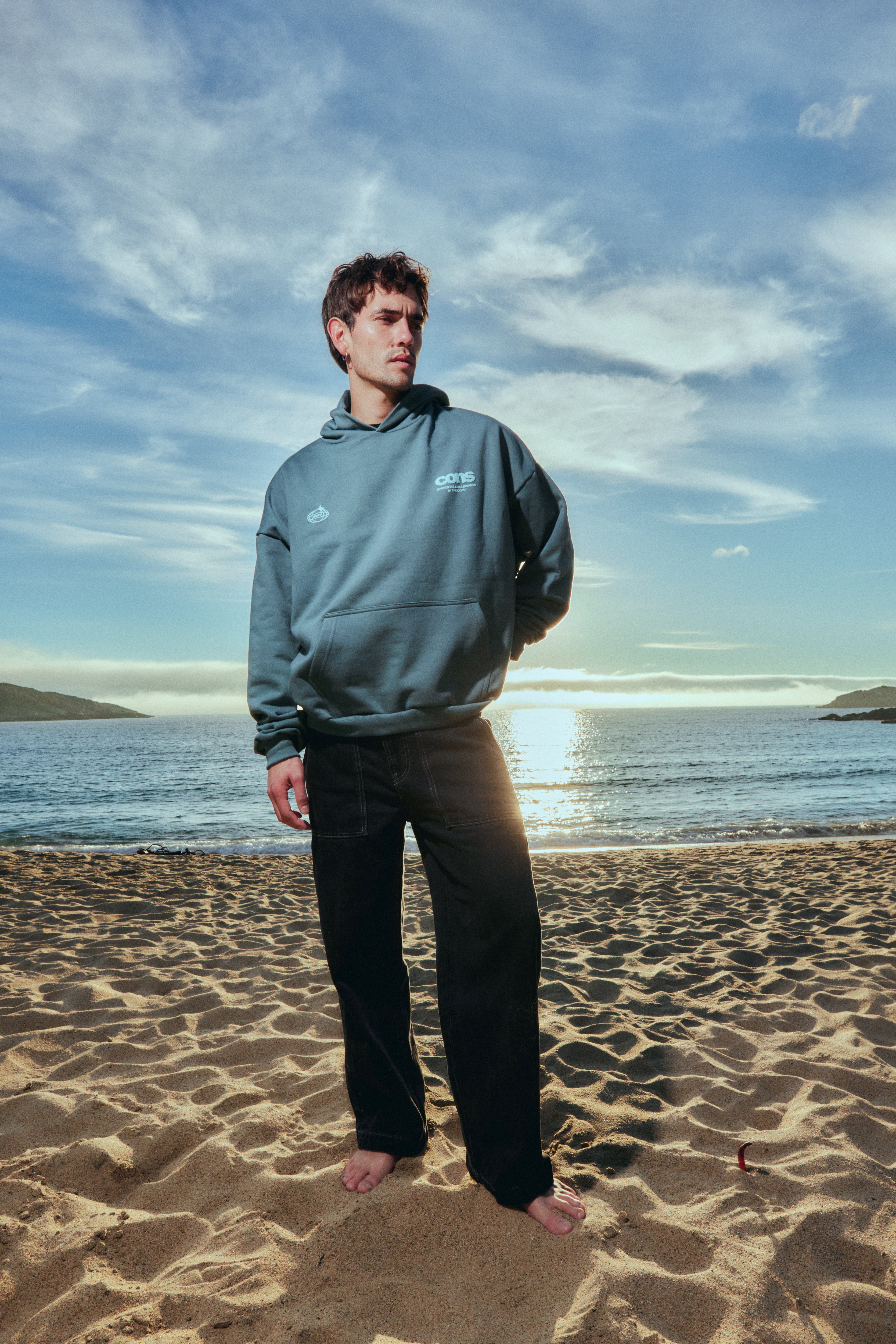HOODIE COAST BLUE STEEL