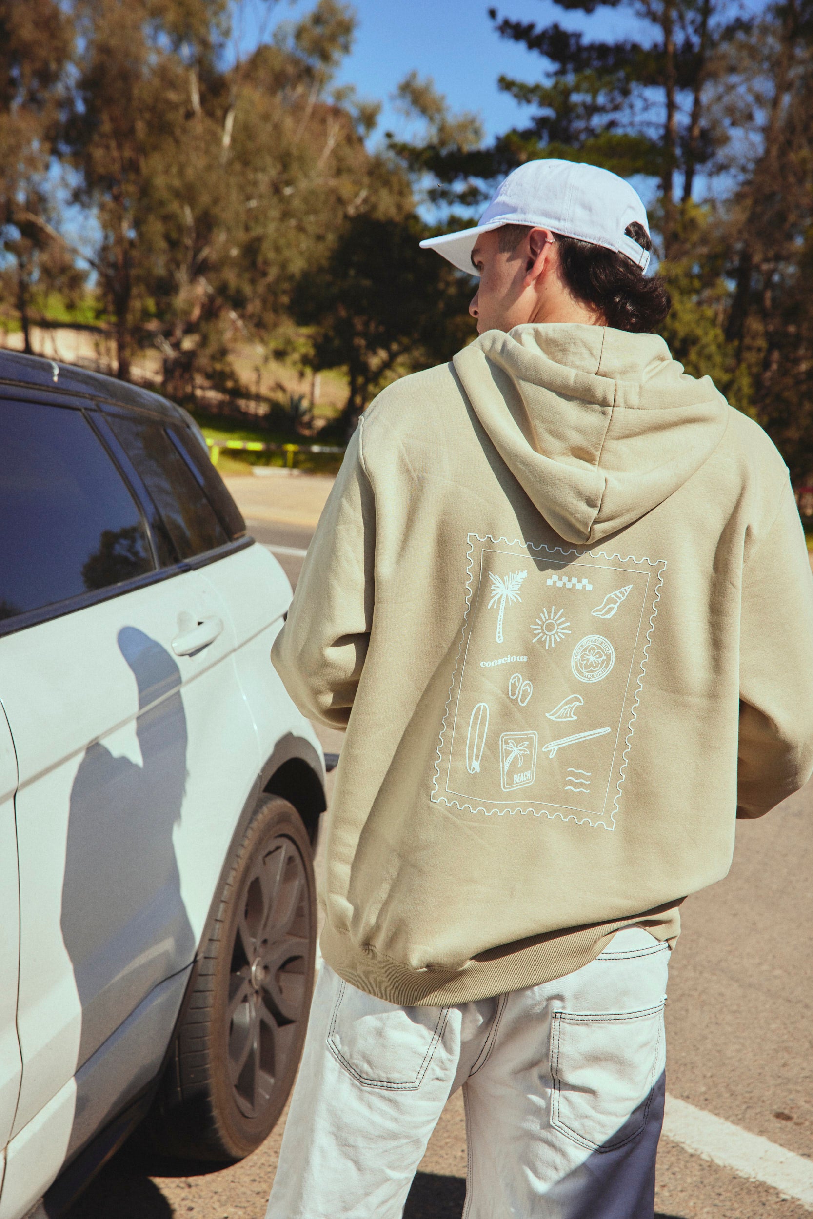 HOODIE BEACH VIBES OLIVO