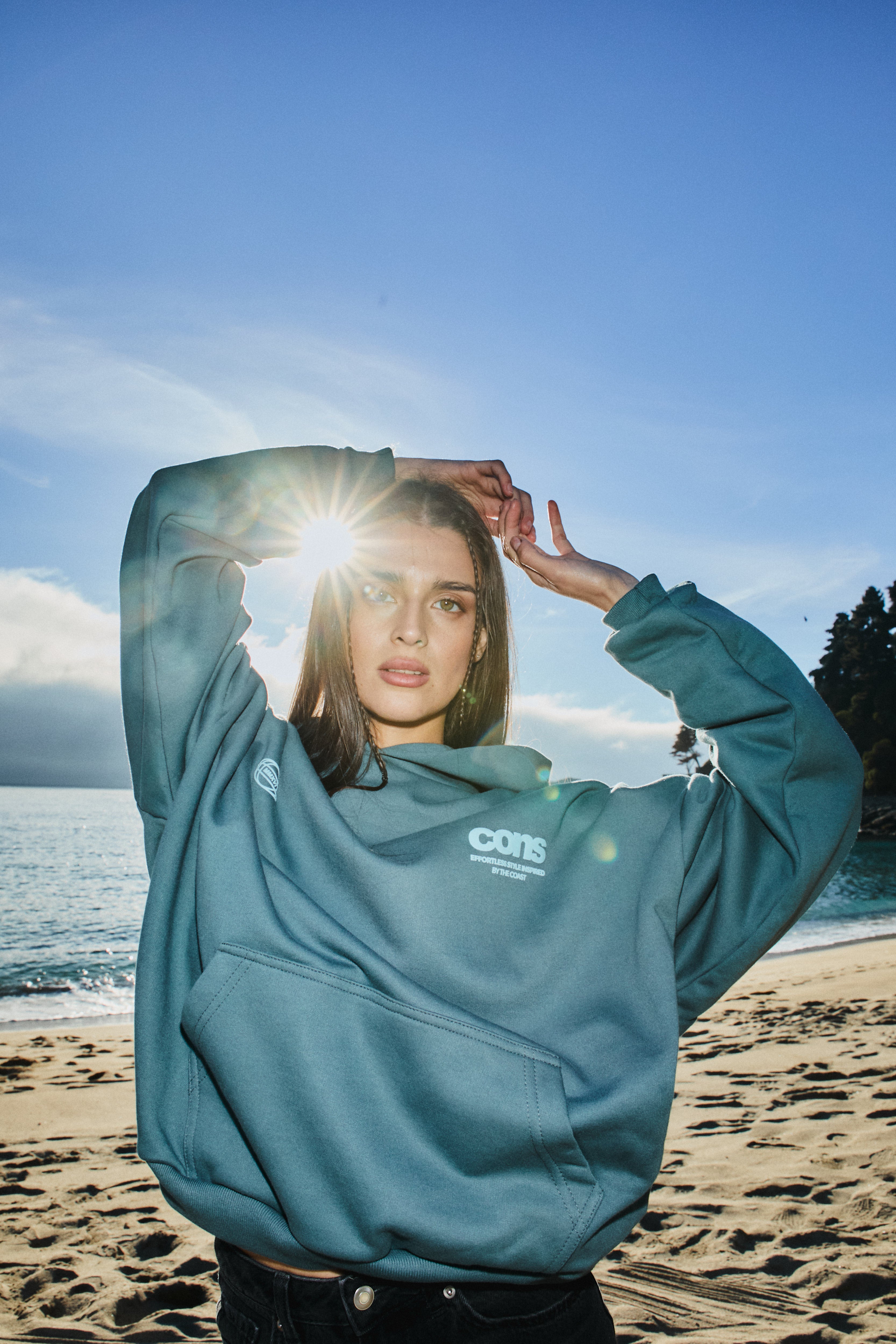 HOODIE COAST BLUE STEEL