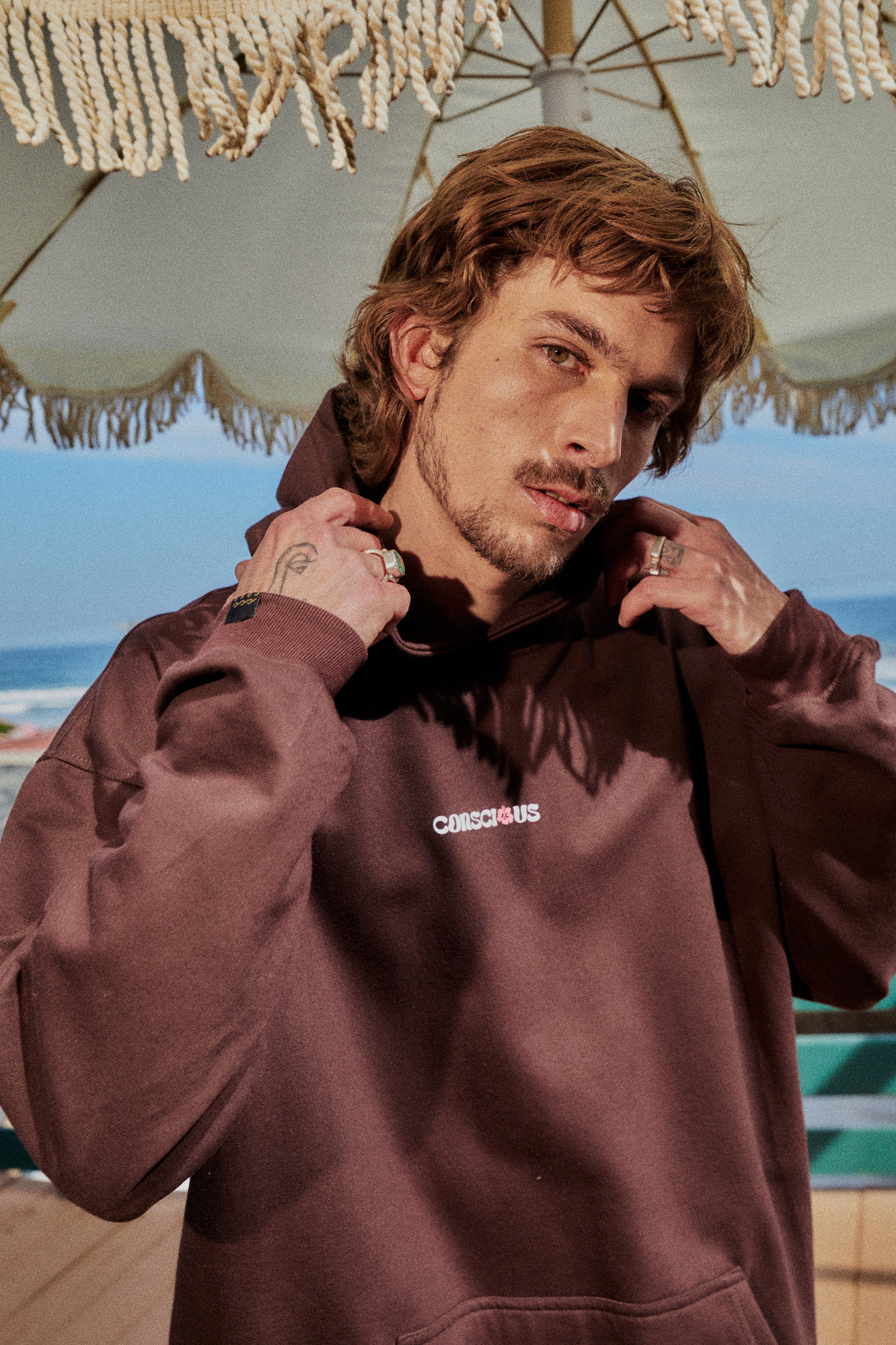 HOODIE TROPICONS MOCCA OVERSIZE