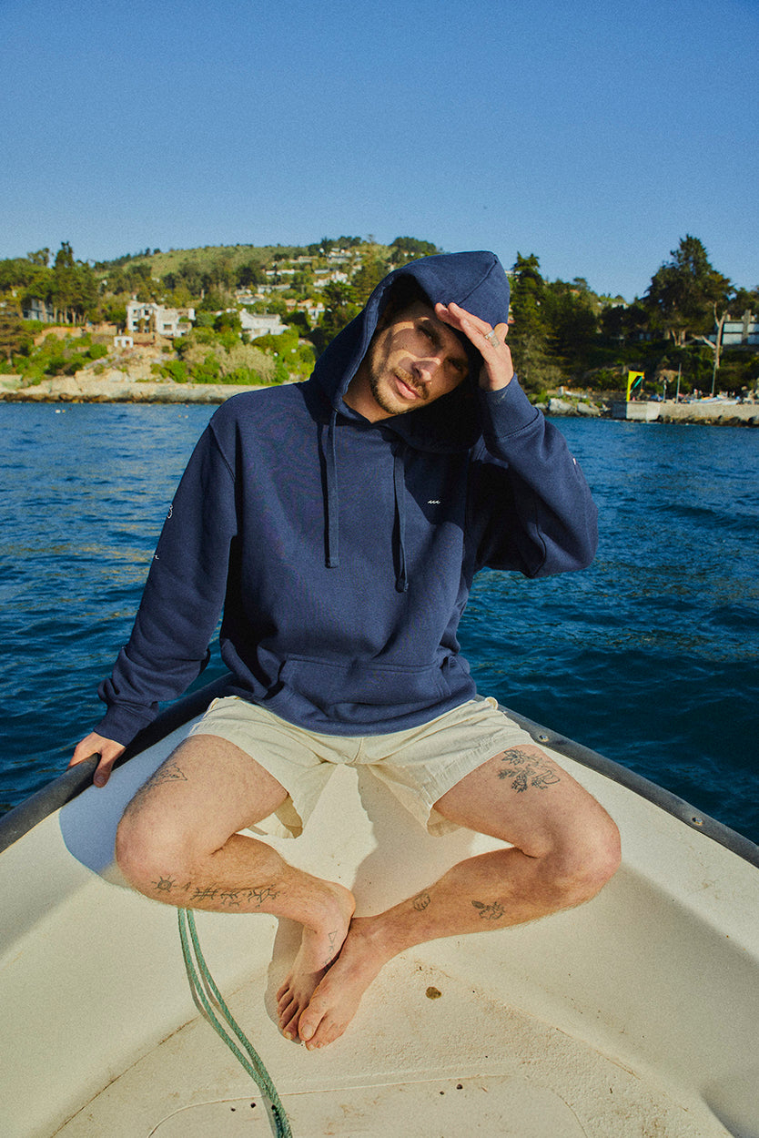 HOODIE SLEEVE BEACH DEEP BLUE