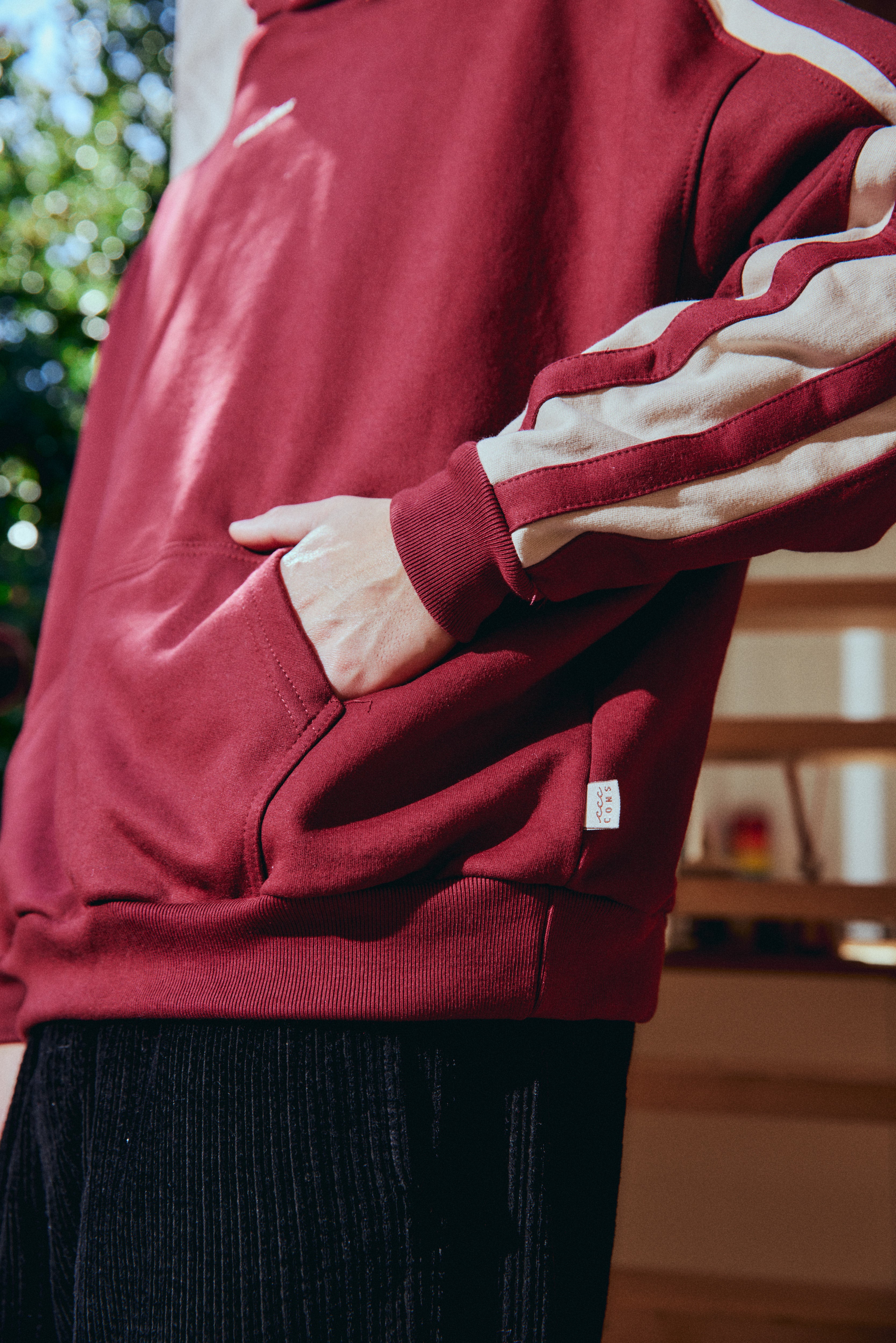 HOODIE CONS STRIPES WINE
