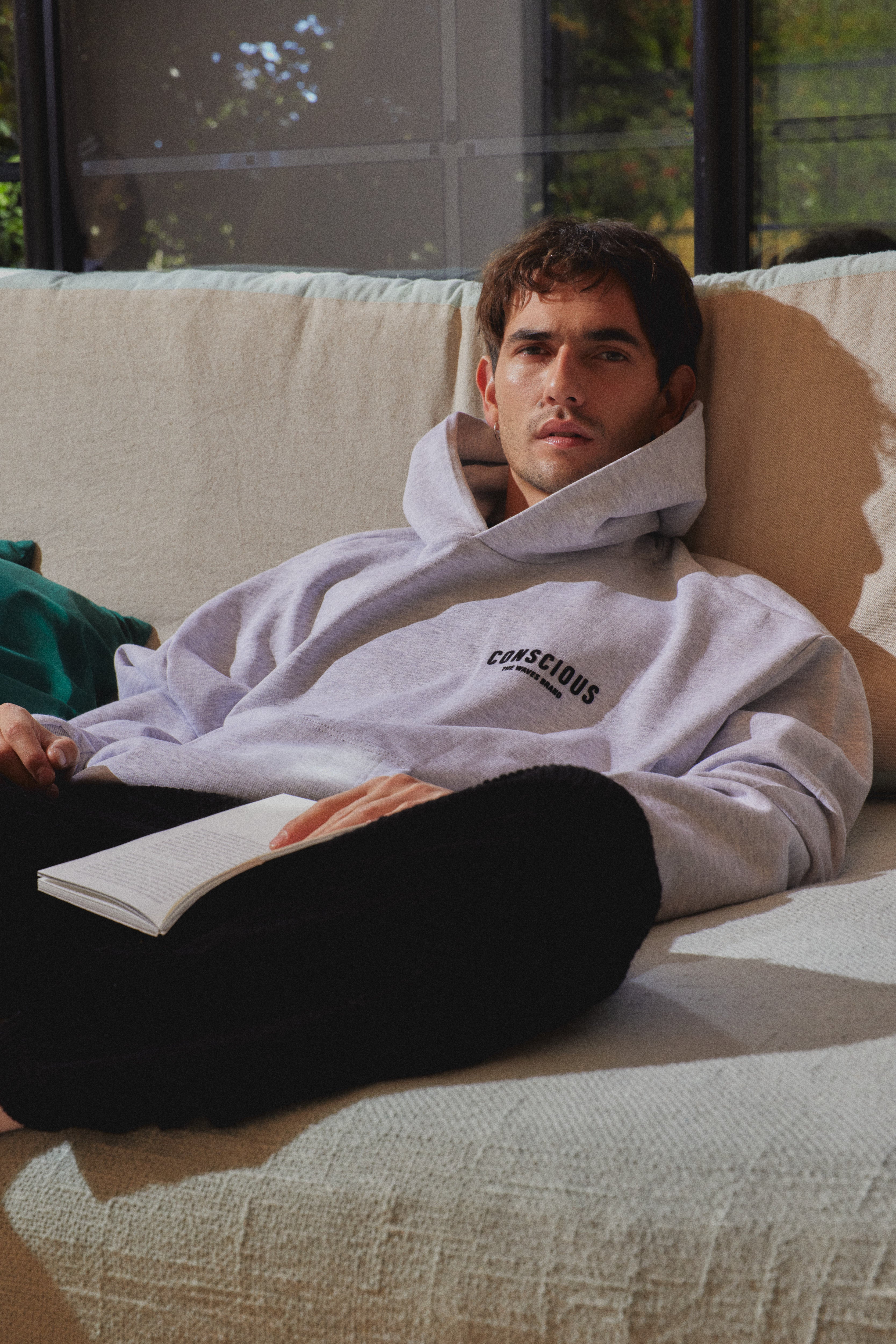HOODIE BRAND STONE GRAY