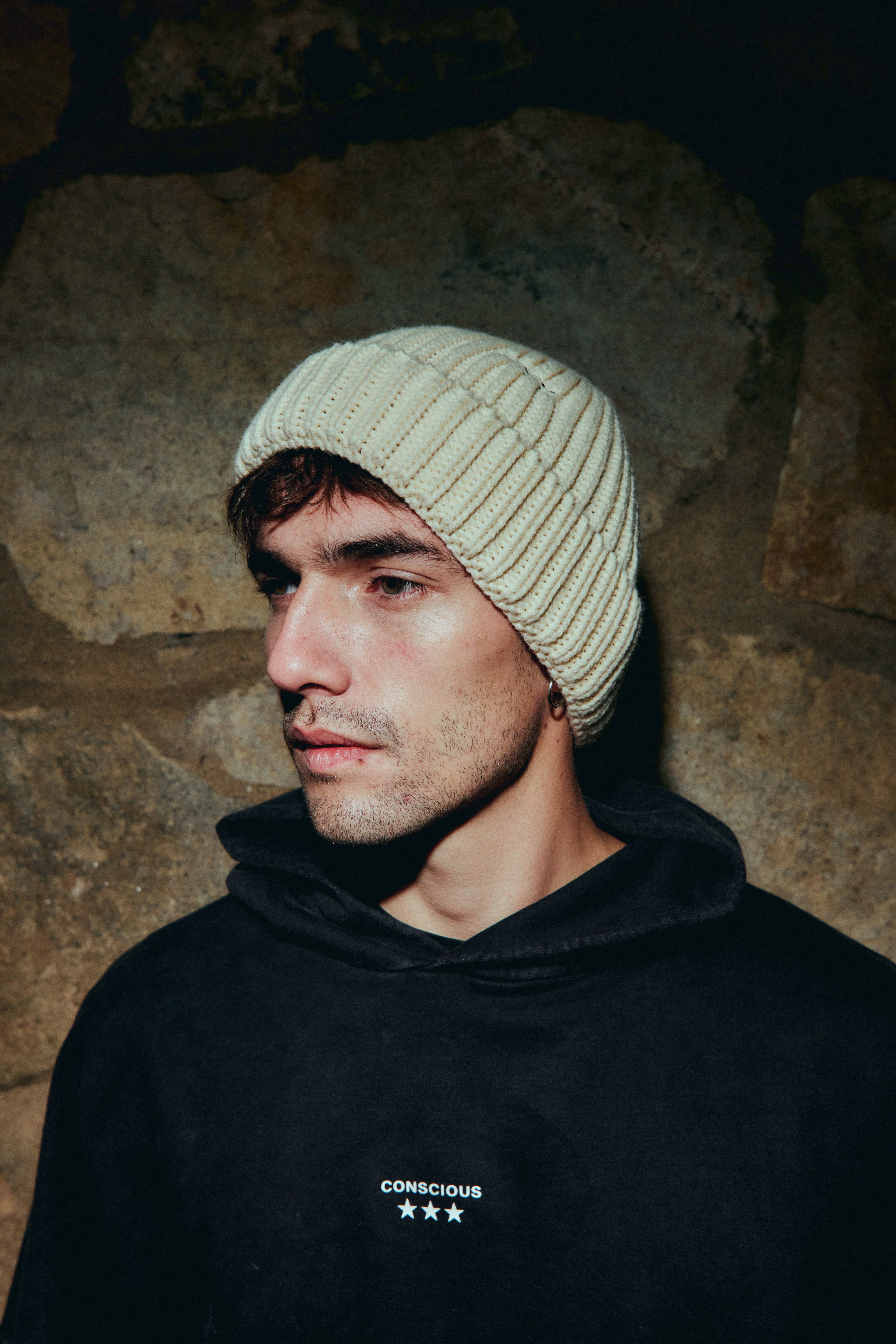 BEANIE WAVES BEIGE