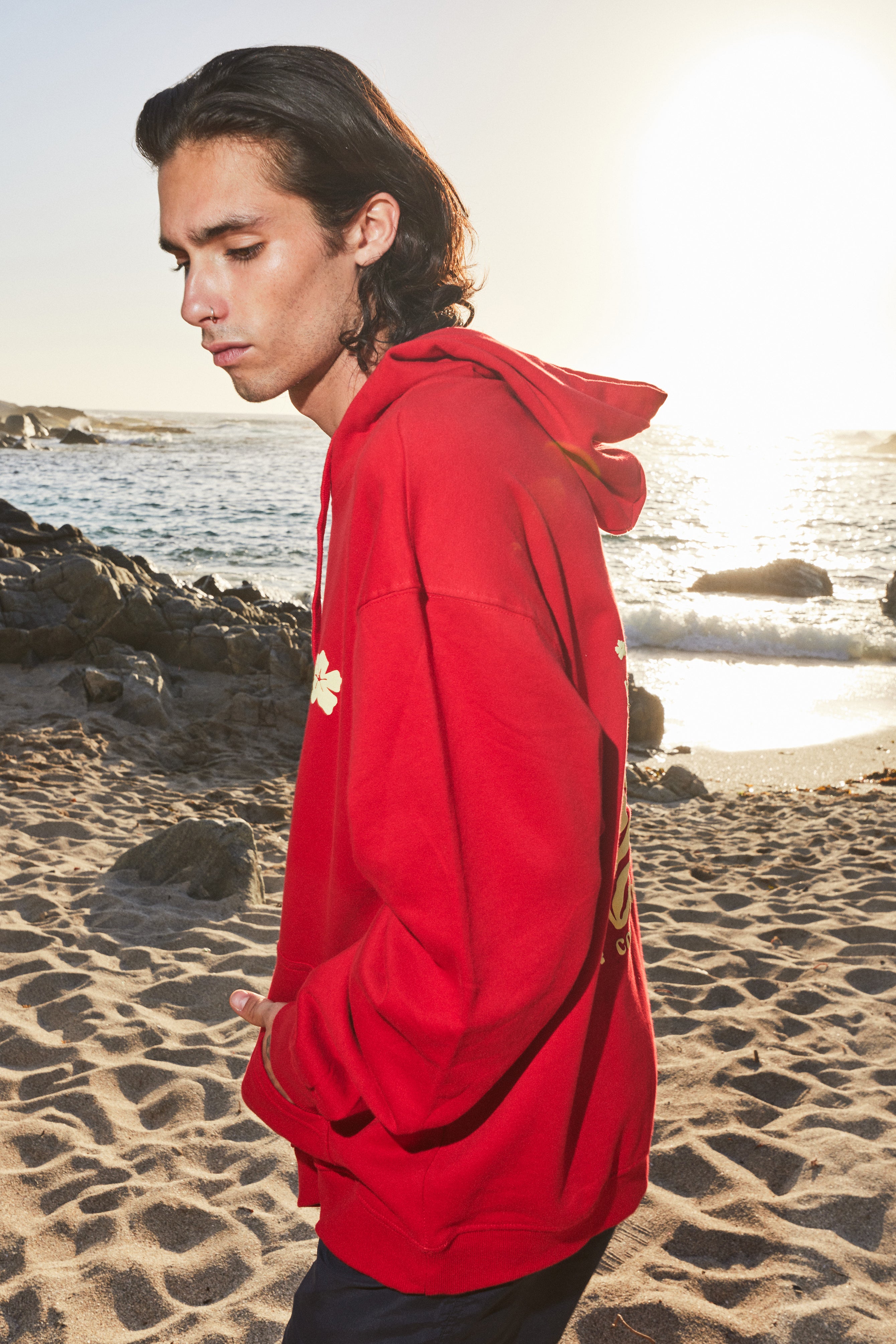 HOODIE TROPI PARADISE RED