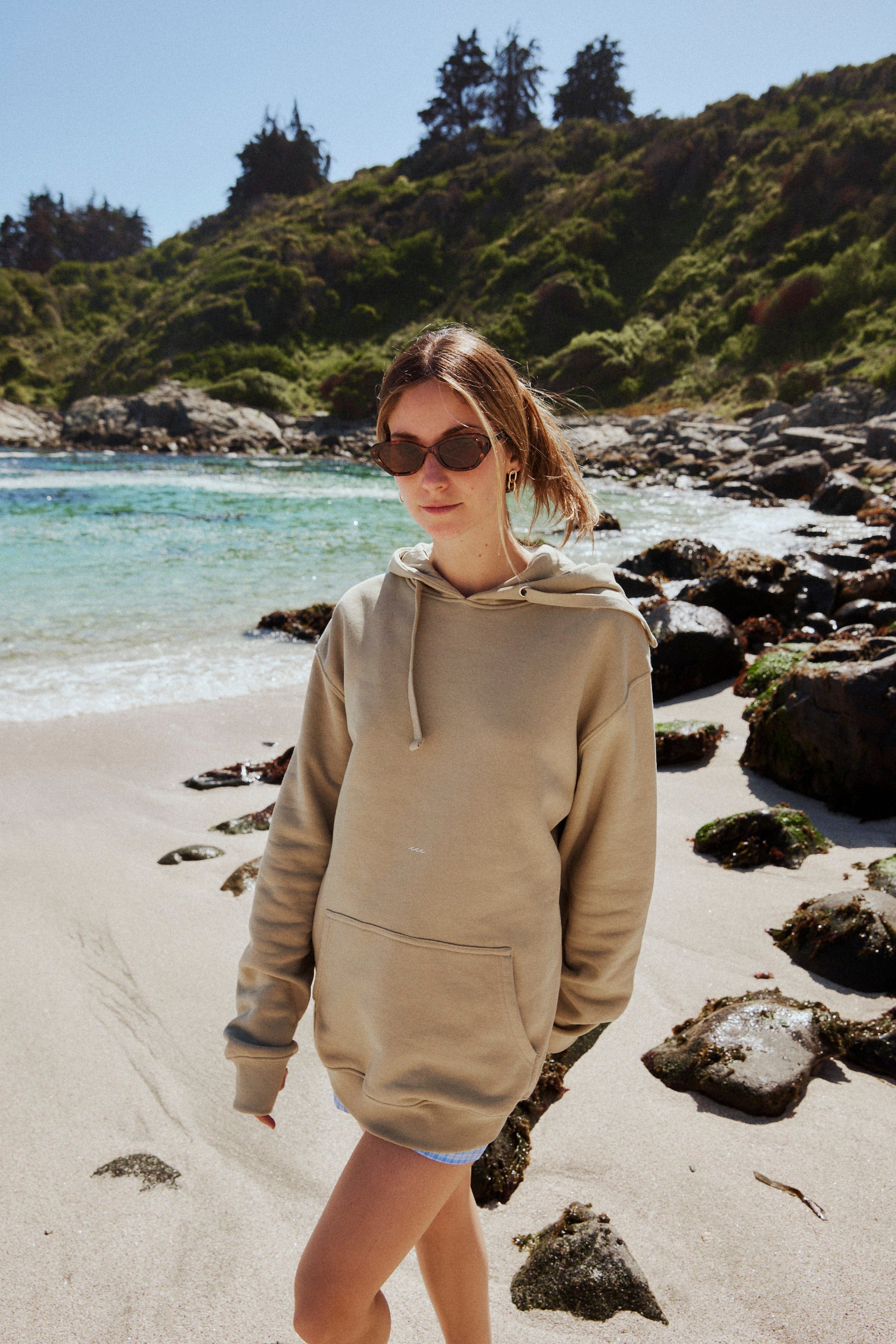 HOODIE BEACH VIBES OLIVO