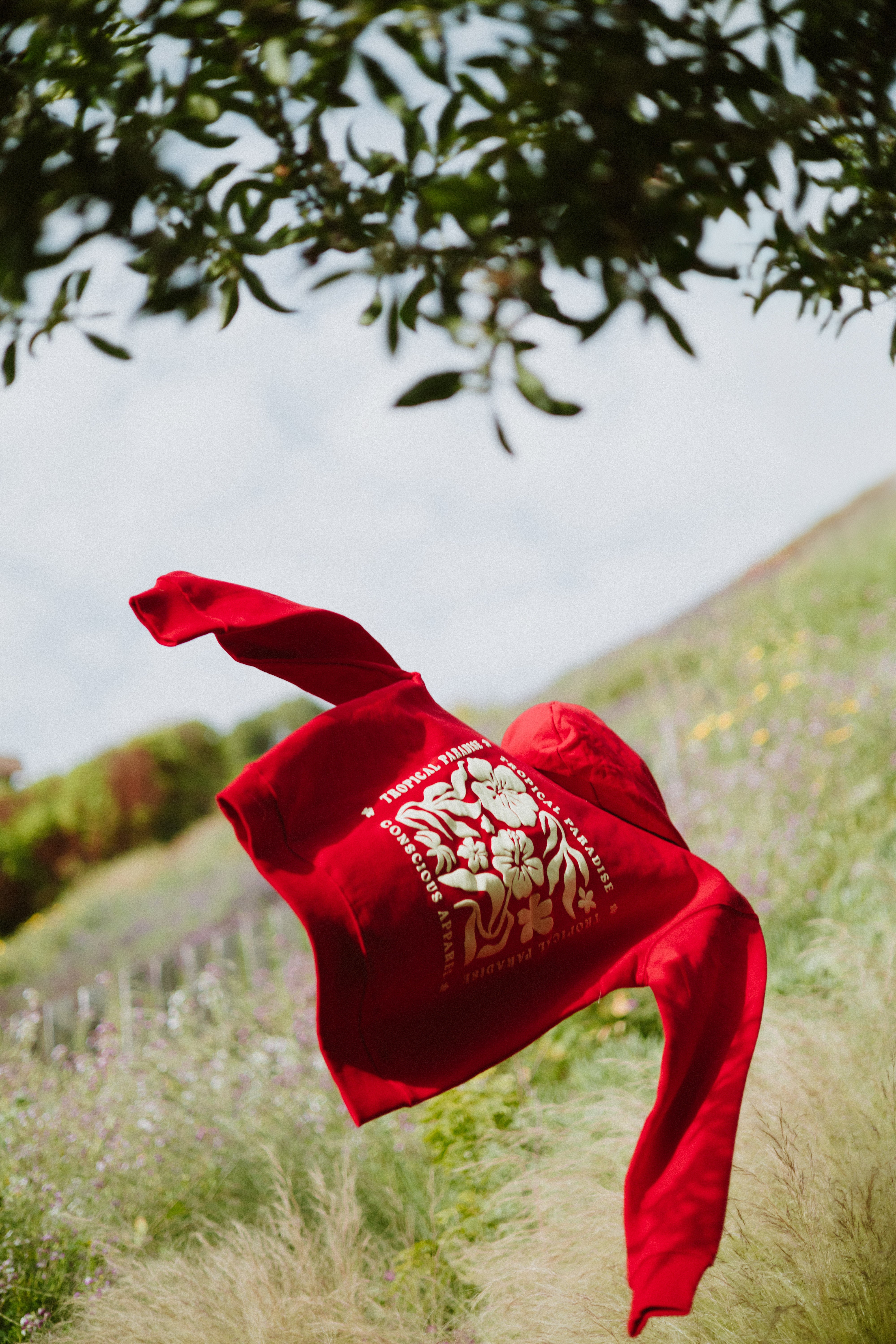HOODIE TROPI PARADISE RED