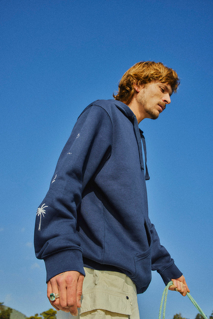 HOODIE SLEEVE BEACH DEEP BLUE