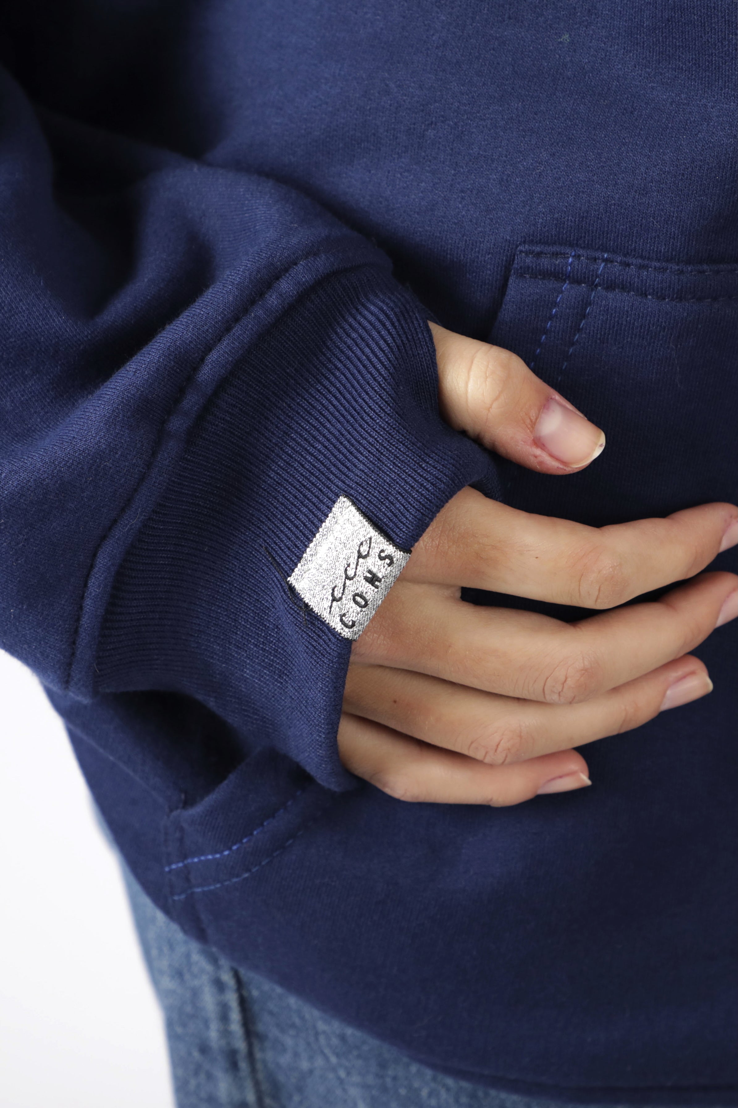 HOODIE CONSCIOUS STARS DARK BLUE OVERSIZE